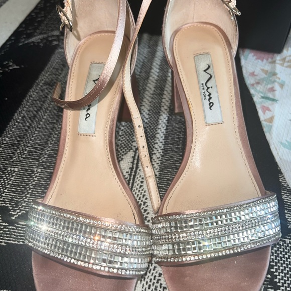 Nina block heel sandals sz 5.5 with box - Picture 3 of 8